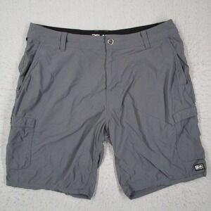 Pelagic Mens Fishing Shorts Size 36 Gray High Performance Cargo Hybrid 61226